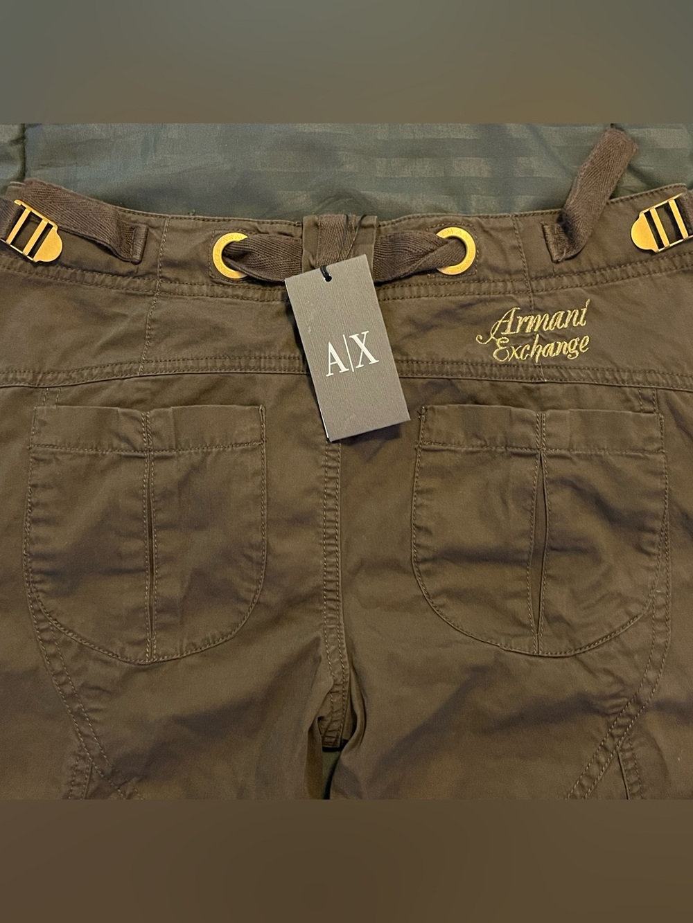 Vintage Armani Exchange Y2K Cargo Pants - Size 4 - NWT - Picture 7 of 10